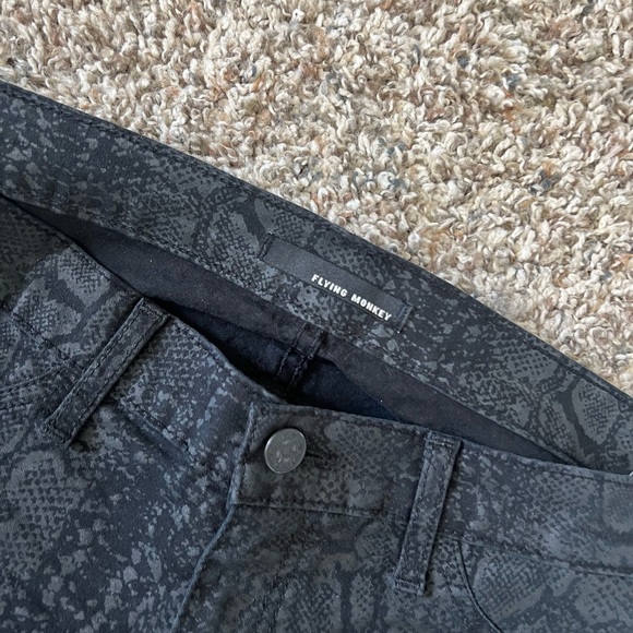 Flying Monkey Python Print Skinny Jeans - Picture 2 of 4